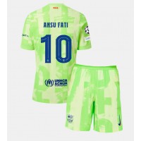 Camiseta Barcelona Ansu Fati #10 Tercera Equipación para niños 2024-25 manga corta (+ pantalones cortos)